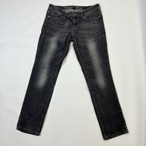 Gap Womens Premium Skinny Low Rise Jeans Size 28 Ankle Charcoal Gray 28” Inseam - Picture 1 of 10